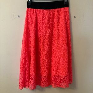lace floral lined skirt xs.